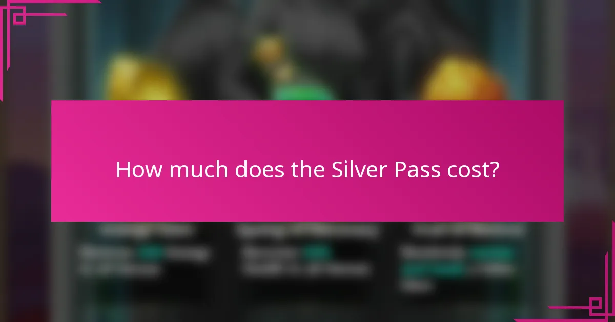 How much does the Silver Pass cost?