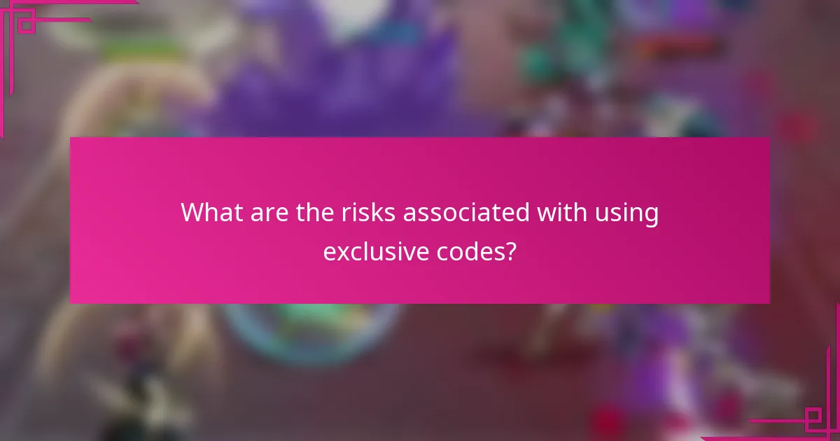 What are the risks associated with using exclusive codes?