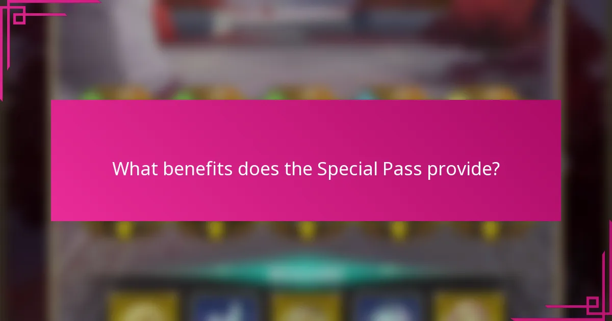 What benefits does the Special Pass provide?